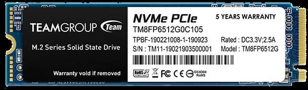 Team SSD MP33 512G M2 Pci-e