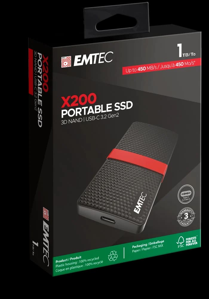 Emtec EXT SSD X200 1T /usb-c